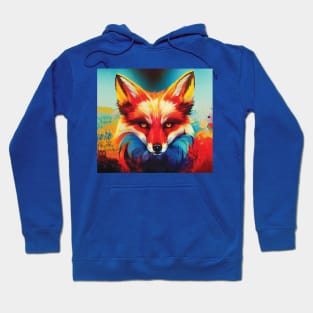 Colourful Fox Art Hoodie